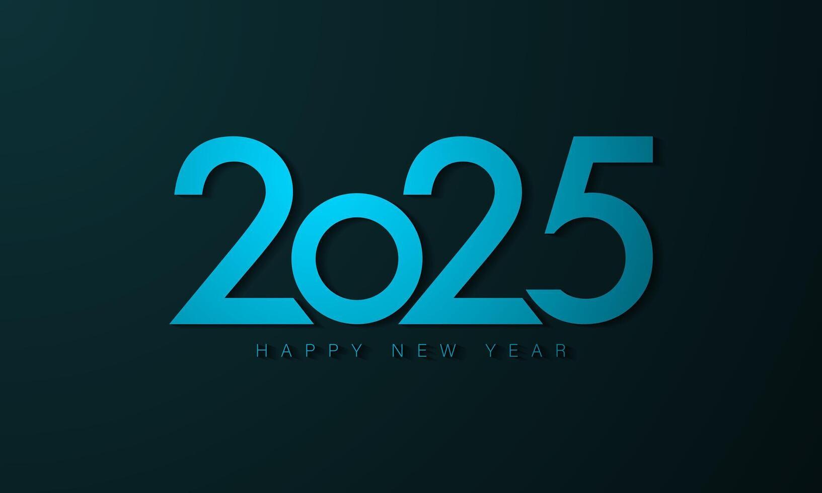 contento nuevo año 2025 texto diseño. vector