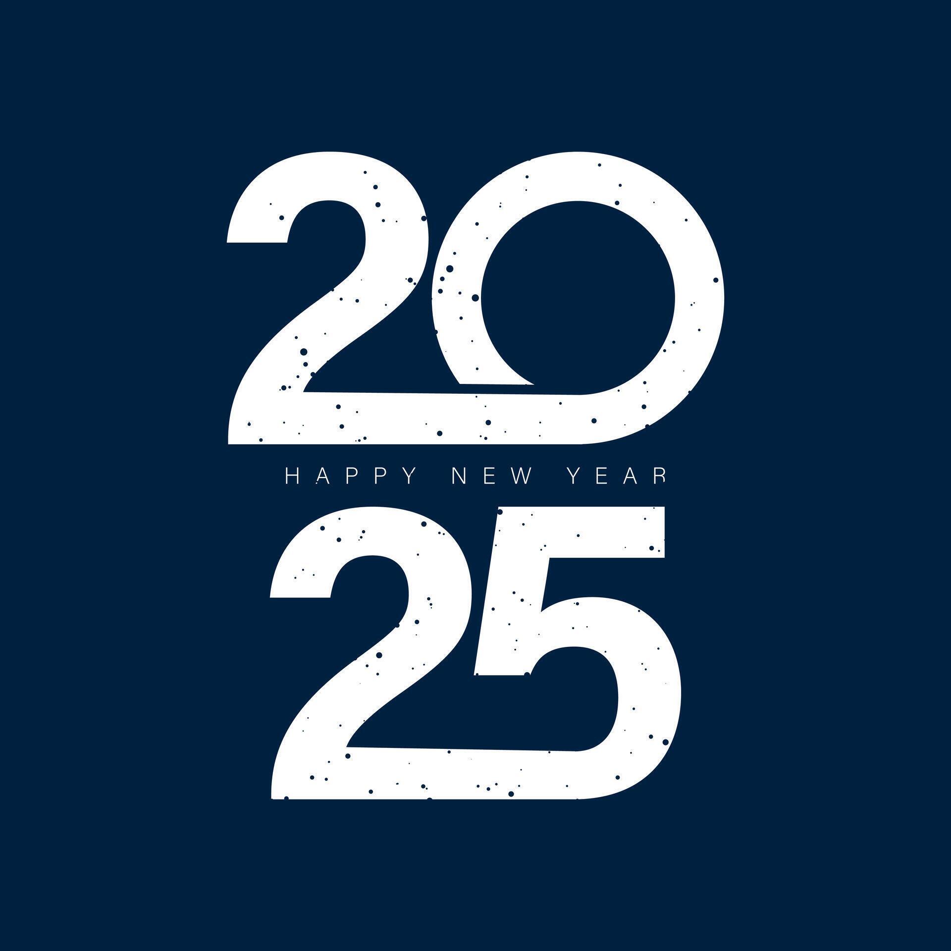 Happy New Year 2025 Text Design. 43511011 Vector Art at Vecteezy