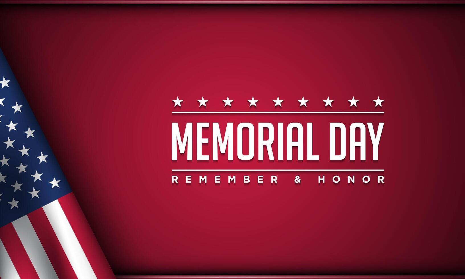 Memorial day background design vector