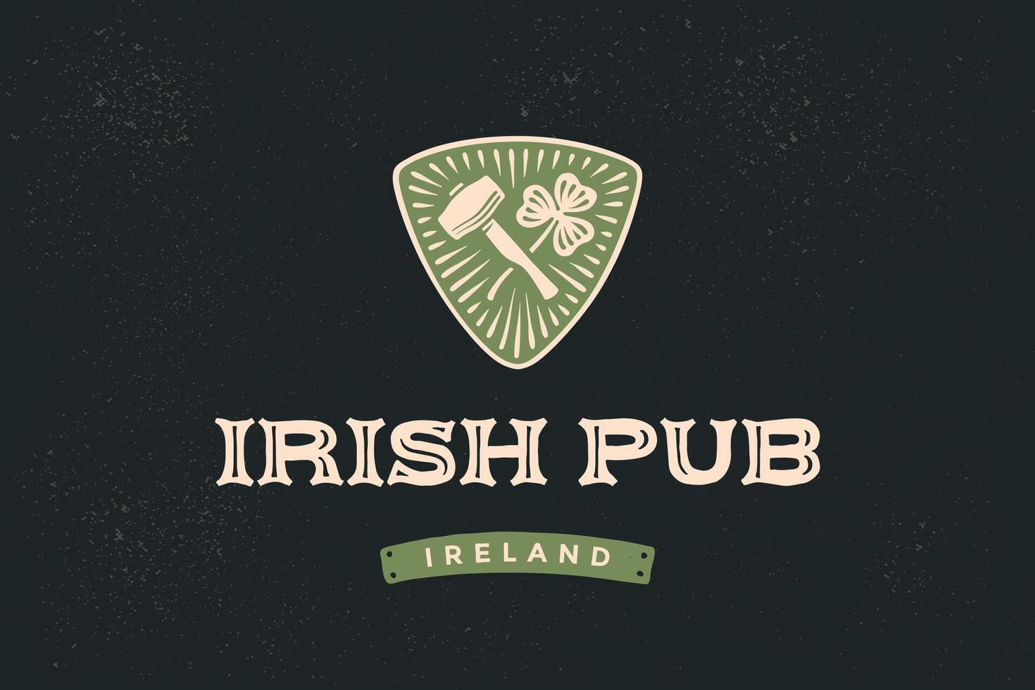 Classic retro styled label for Irish Pub vector