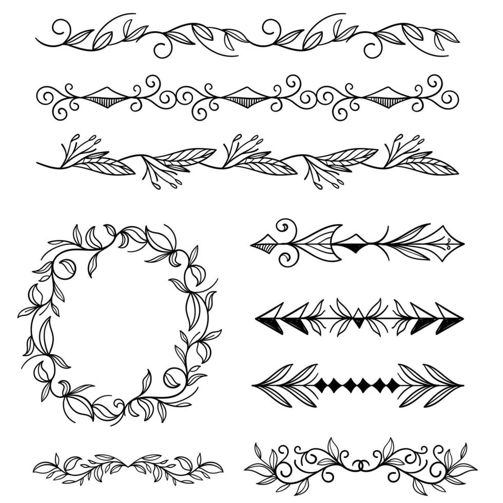 Simple Vintage Frames and Design Elements vector