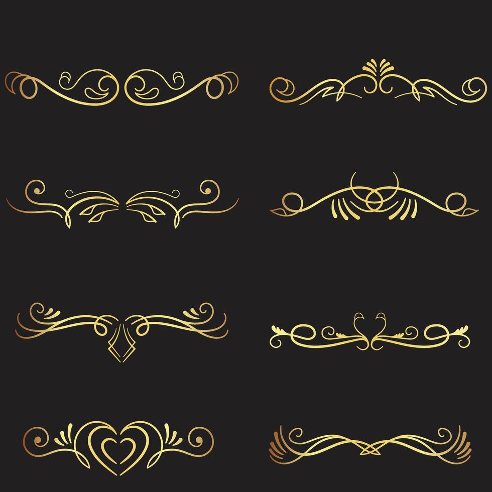 set monogram letter t vintage collection vector