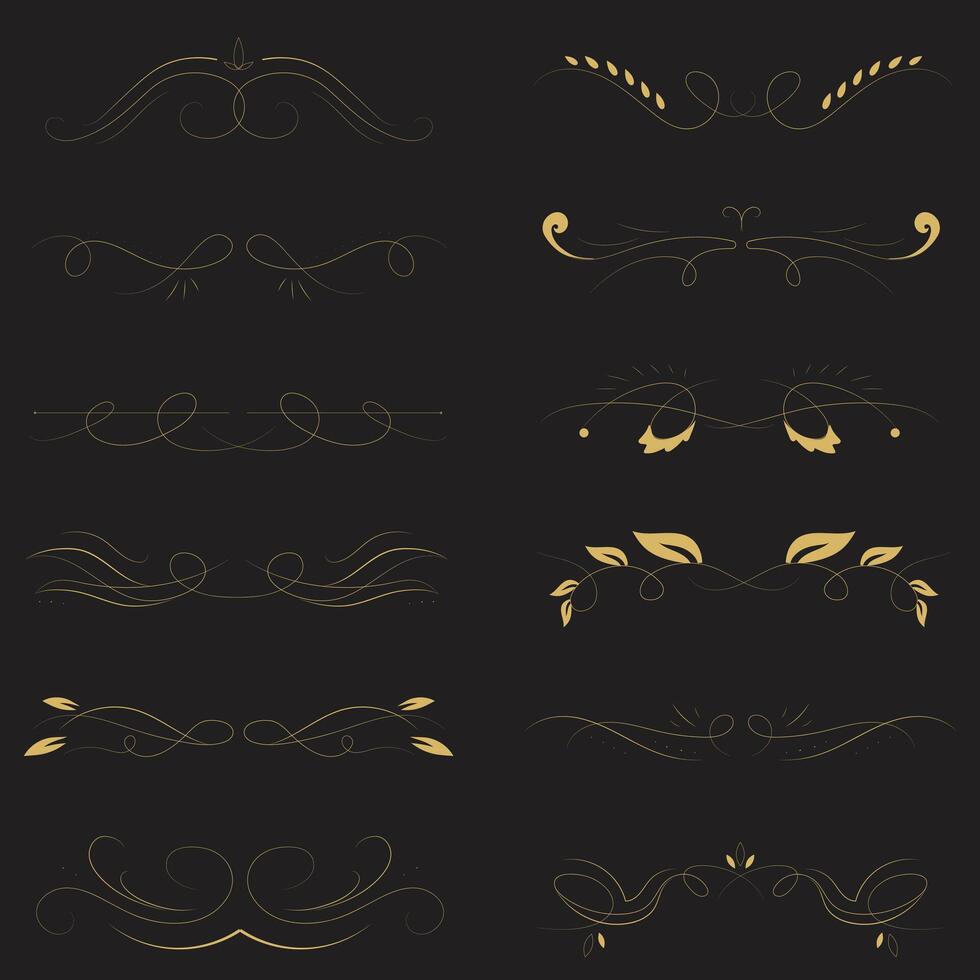 A collection of European classic decorative divider designs vector