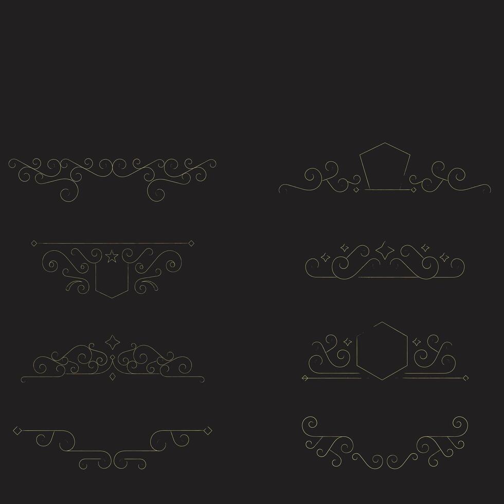 Classic ornament frame element, Vintage border illustration vector