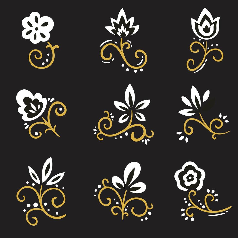 vintage floral ornament. decorative frames and borders. vector