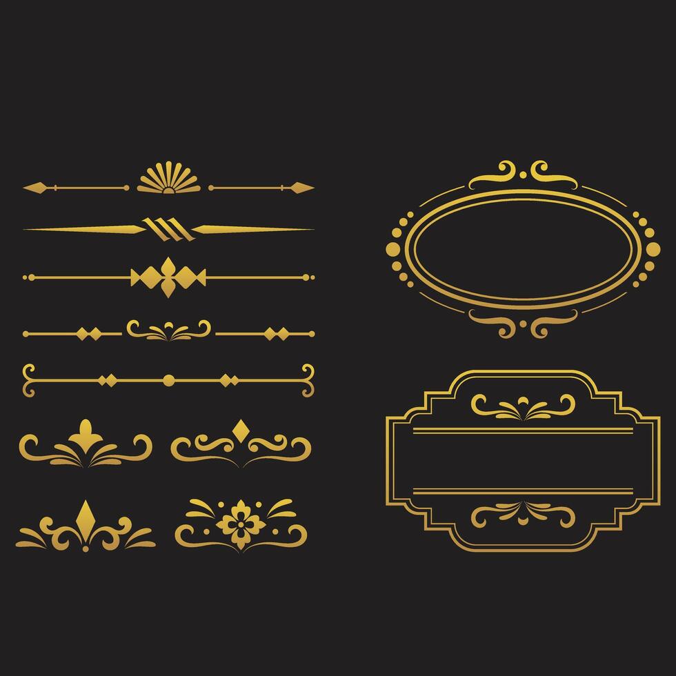 vecto luxury ornamental elements collection vector