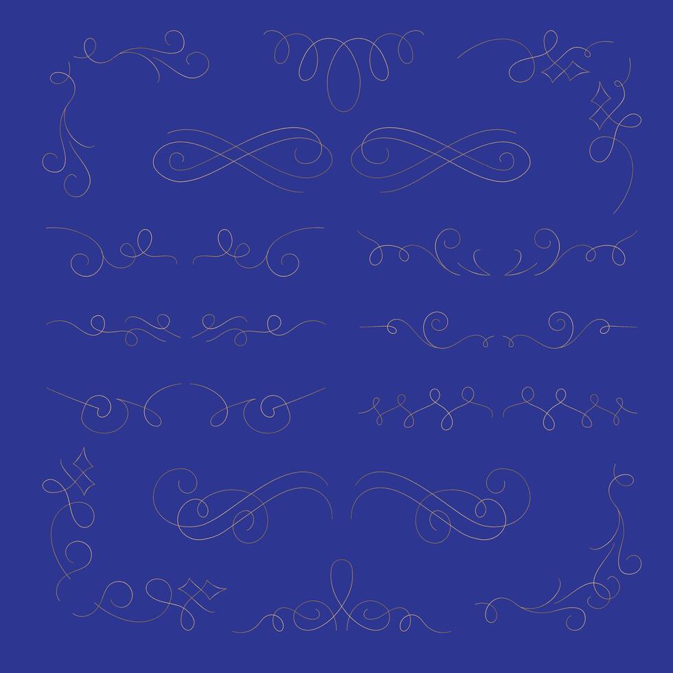 Set of traditional ornament element vector