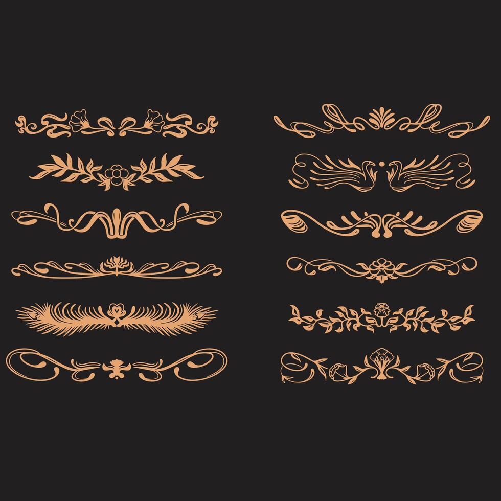 Vintage frames. floral ornament. decorative vecto borders and corners. vector