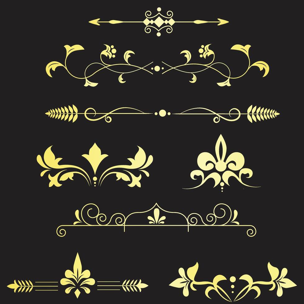 Vintage Set. Floral elements for design monograms, invitations, frames, menus and labels. Graphic design of the website, cafes, boutiques, hotels, wedding invitations. vector