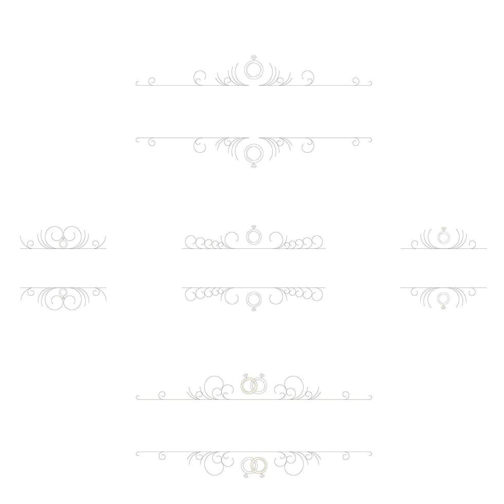 ornamental elements collection vector