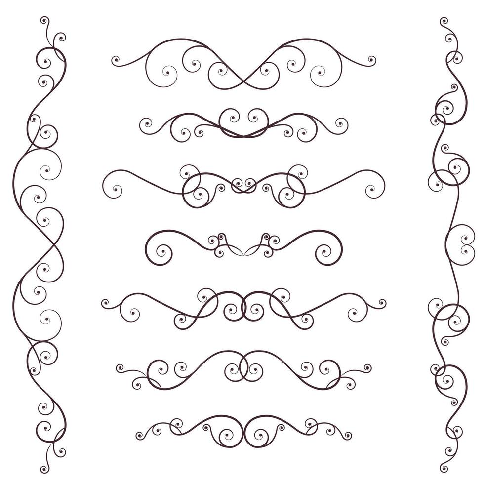 Set of 260 design elements. Wreath, frames, calligraphic, swirls divider, laurel leaves, ornate, award, arrows. Decorative vintage line elements collection. illustration. vector