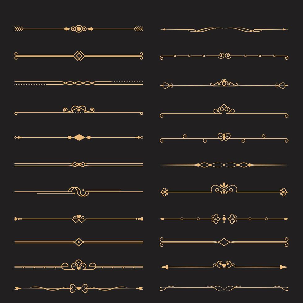 elementos de diseño ornamental vintage vector