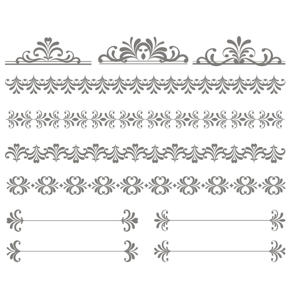 Classic ornament frame element, Vintage border illustration vector