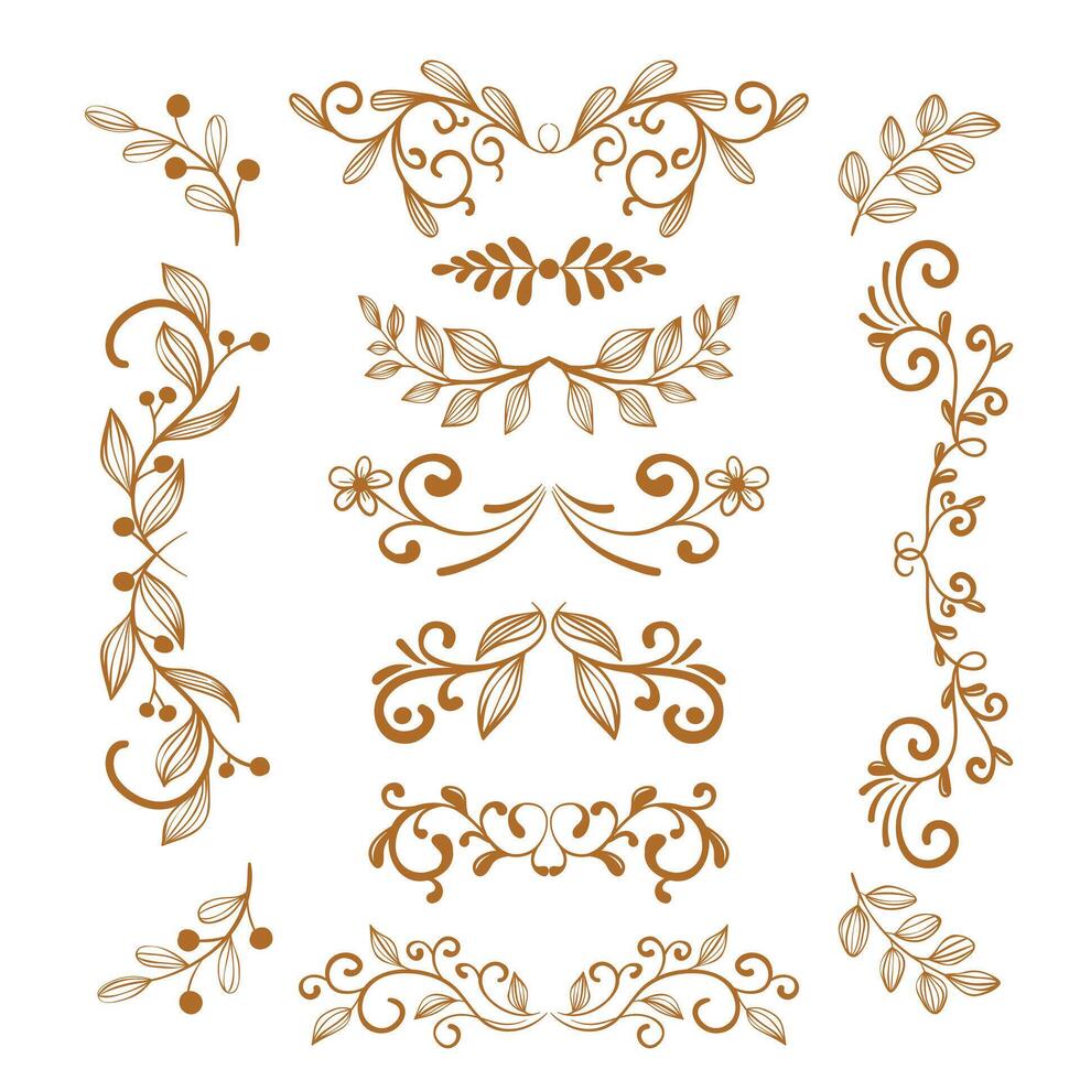 Classic ornament frame element, Vintage border illustration vector