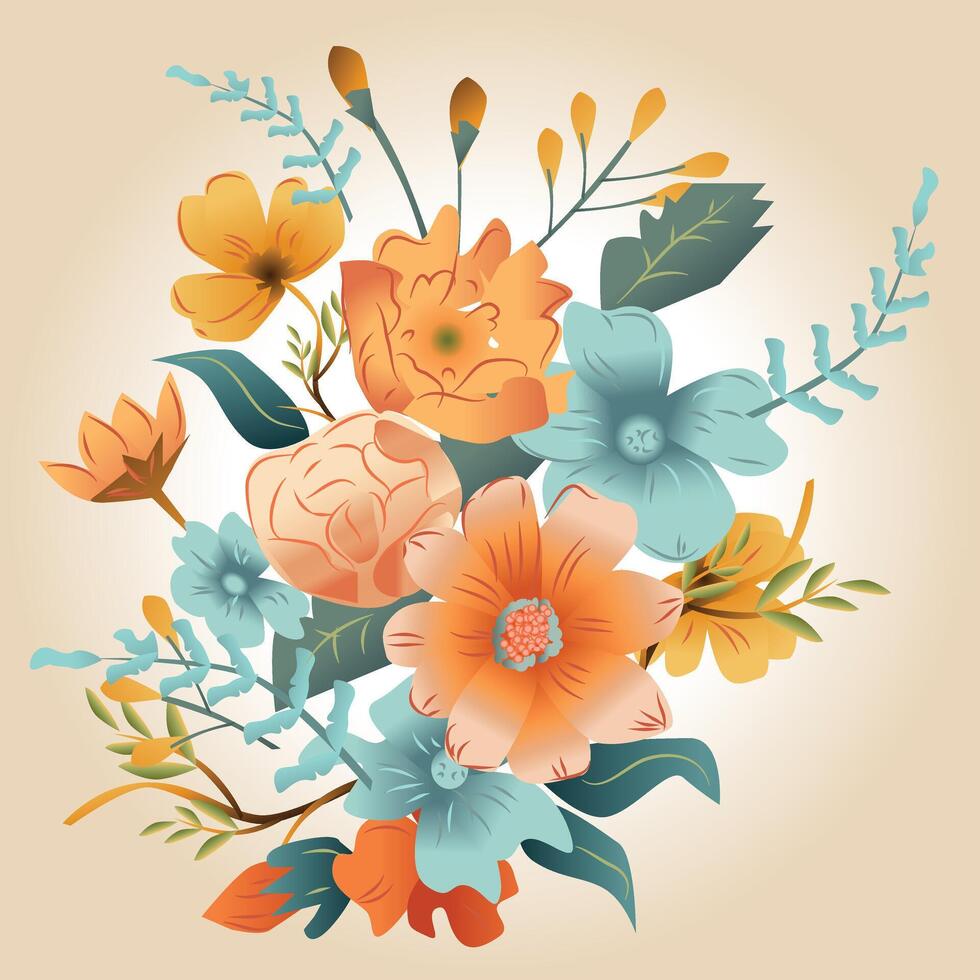 primavera flores ilustración vector