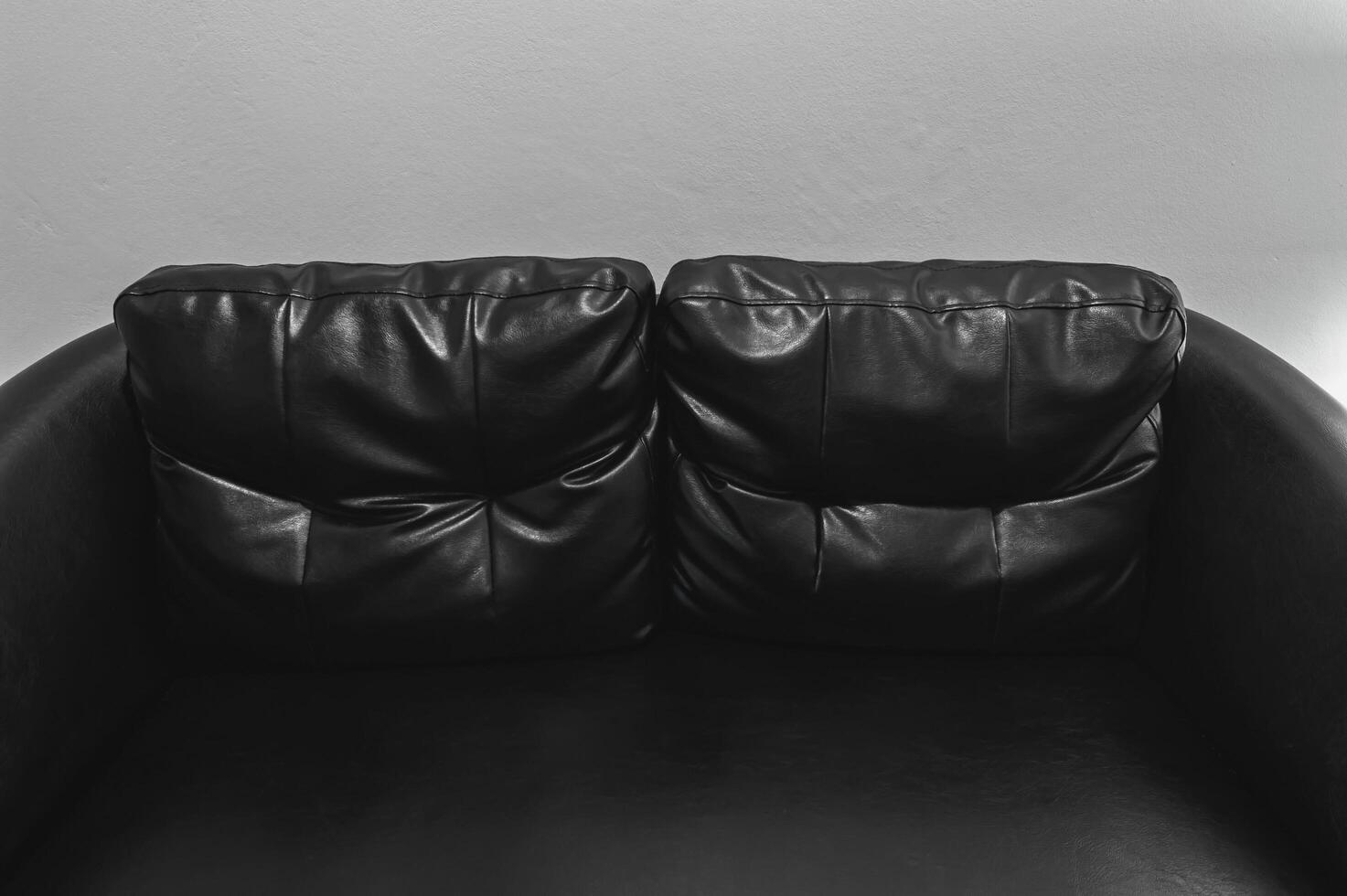 Classic style elegant black sofa armchair furniture in the living room. photo
