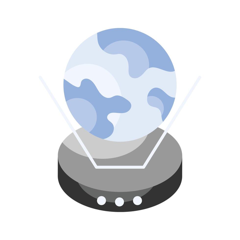 Premium isometric icon of world hologram, augmented reality vector