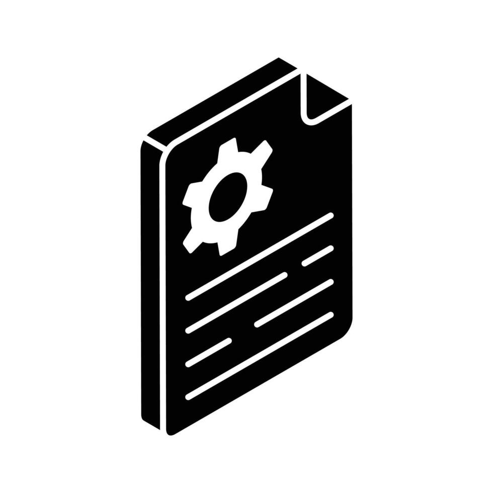 un isométrica icono de archivo gestión, fácil a utilizar y descargar vector
