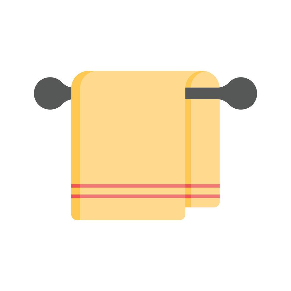 Editable flat icon of towel, body cleaning tool vector