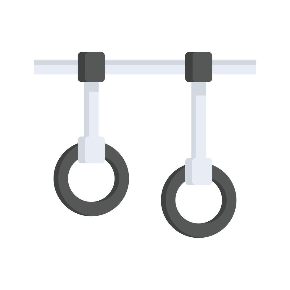 Grab this amazing flat style icon of gymnastic rings, ready to use and download vector