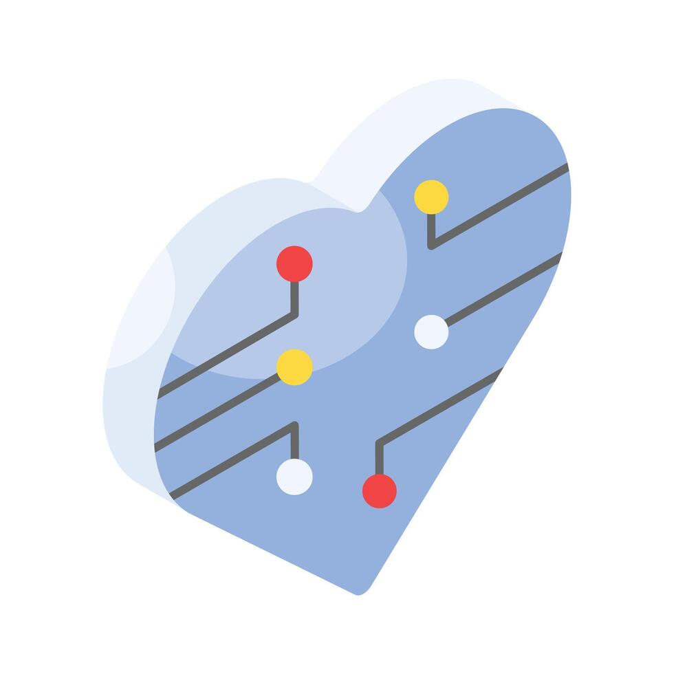 Get your hands on this amazing icon of artificial heart in modern style vector