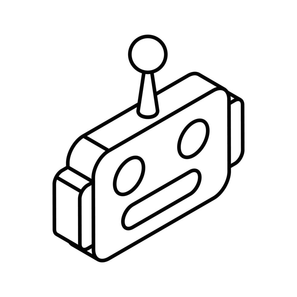 Creatively crafted isometric icon of ai robot vector
