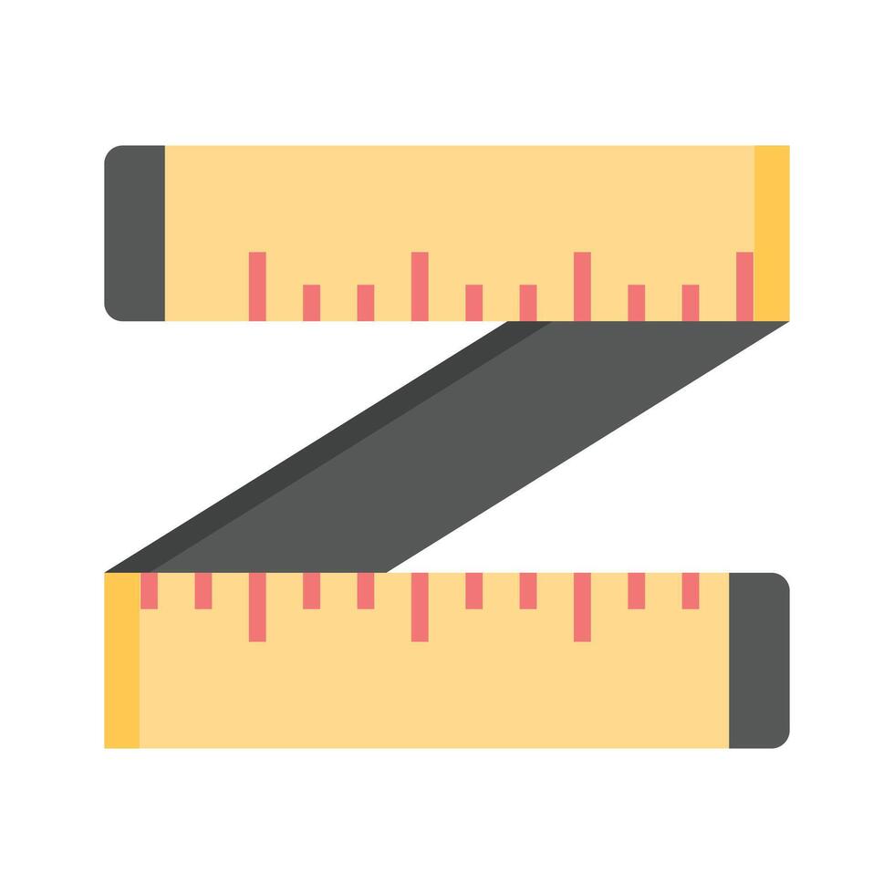 Measuring tape icon, inches tape for measurement, ready to use vector