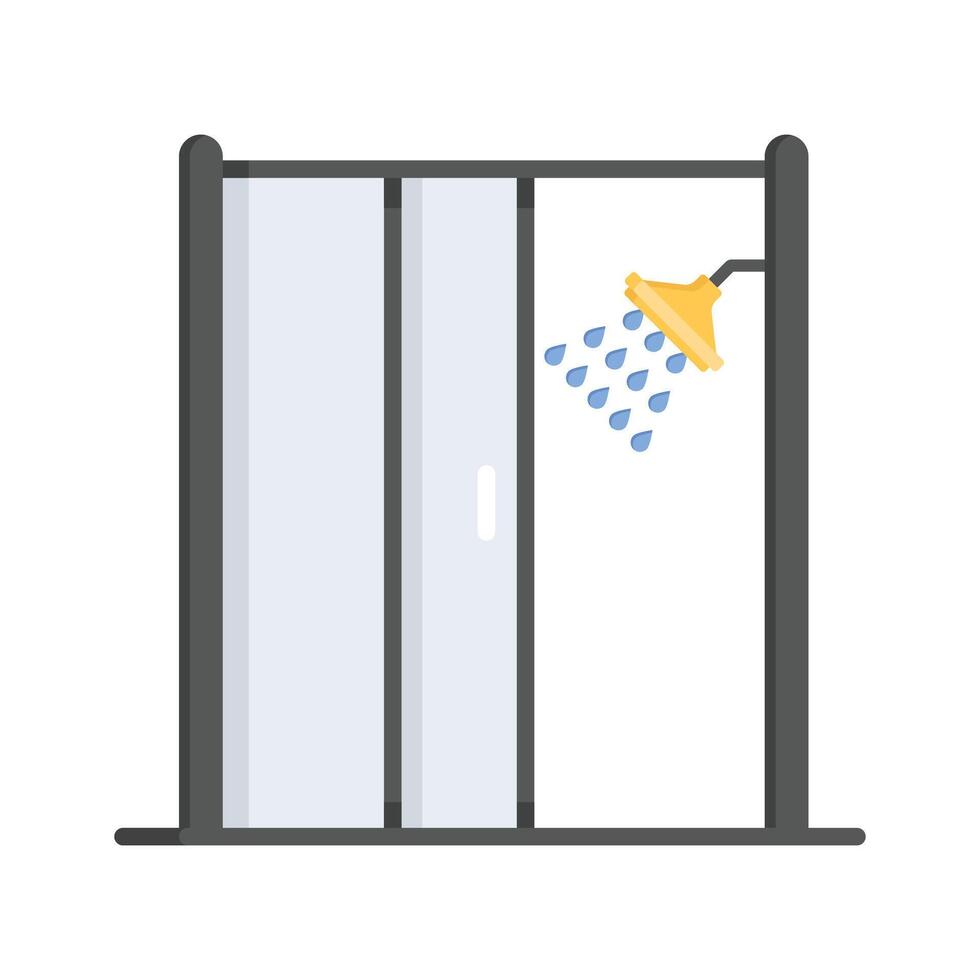 Have a look at this beautifully designed flat icon of bathroom, shower vector