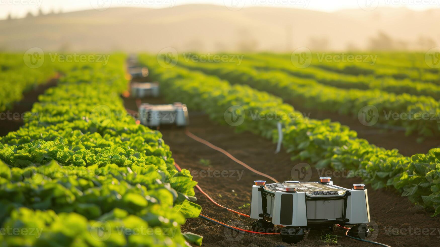 Shot of autonomous mobile robotic platforms specialized for precision weeding photo