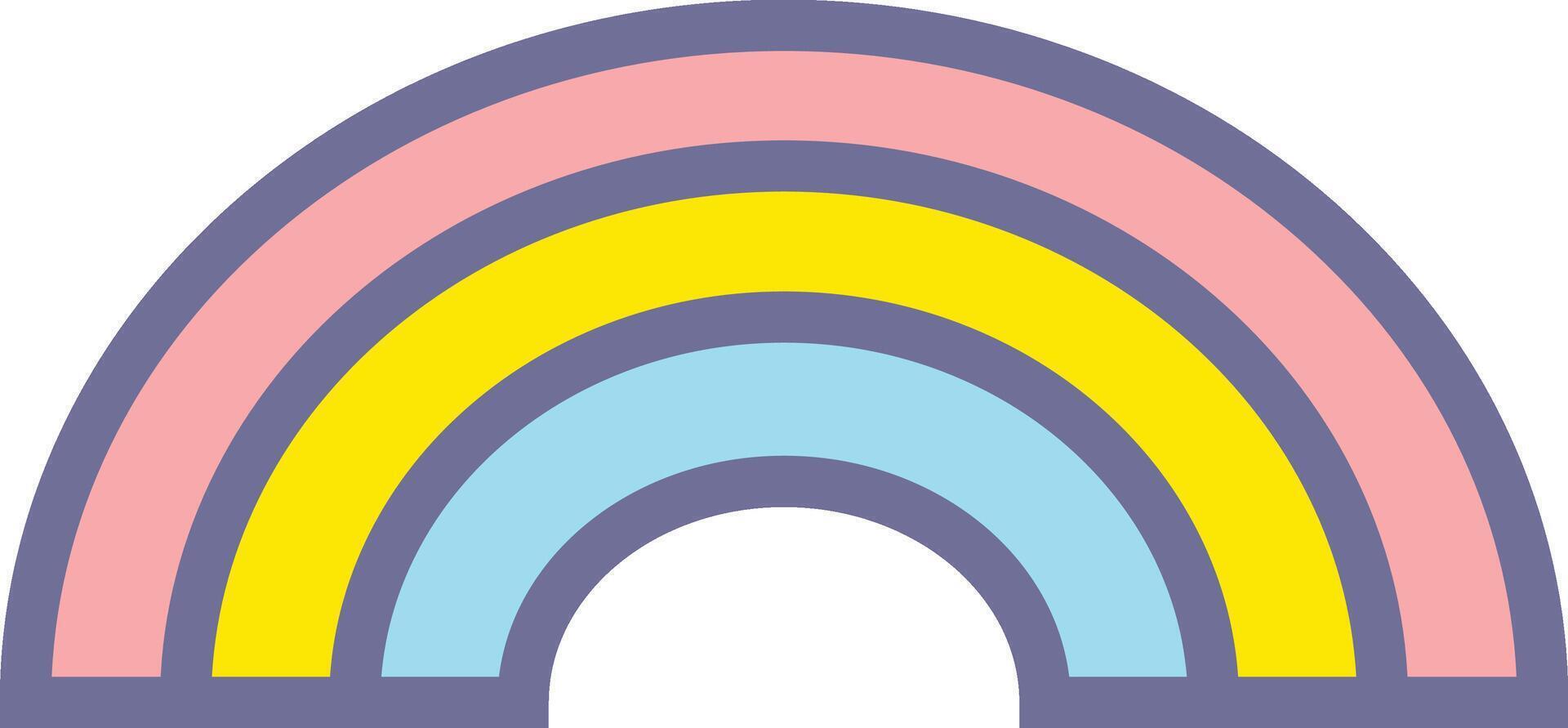 rainbow illustration design, art and creativity vector