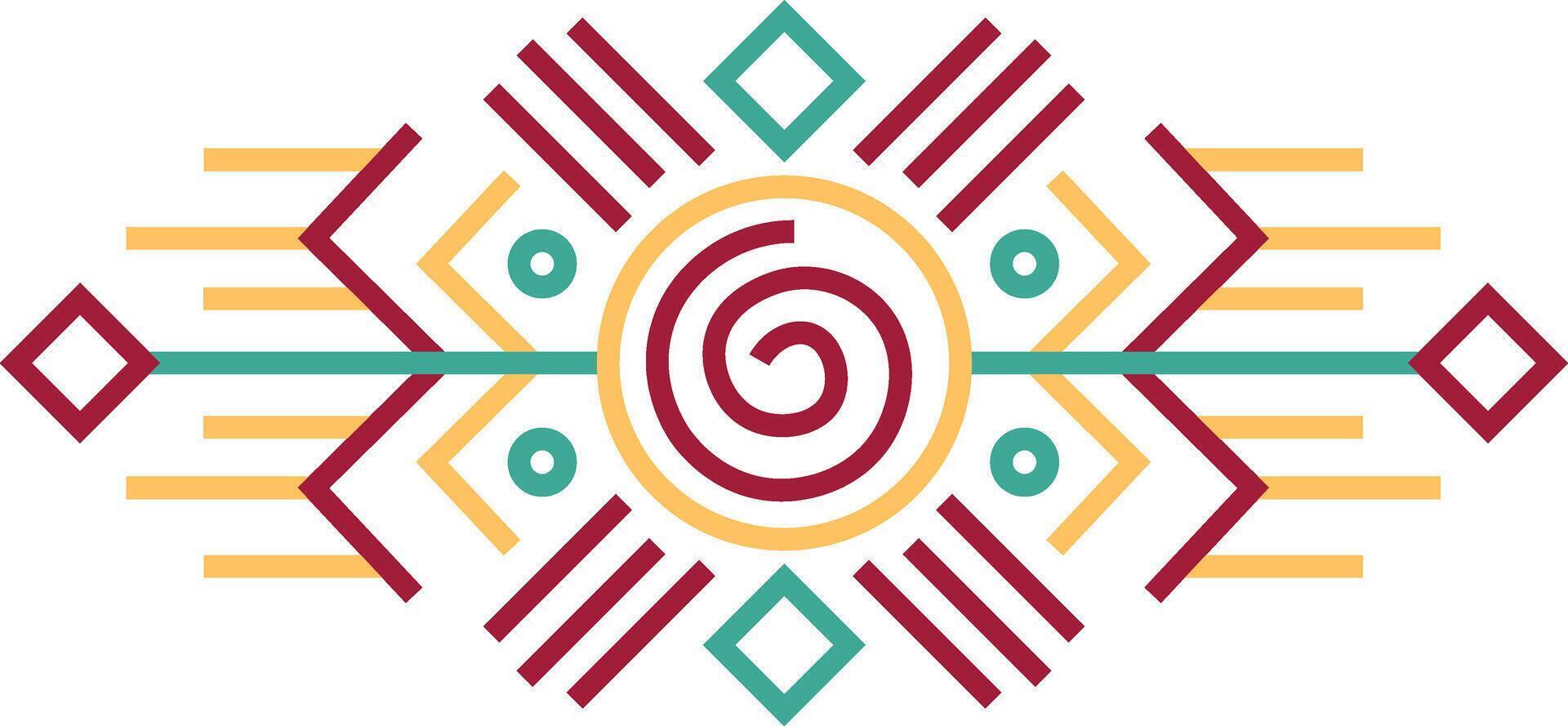 azteca divisores con geométrico modelo. vector