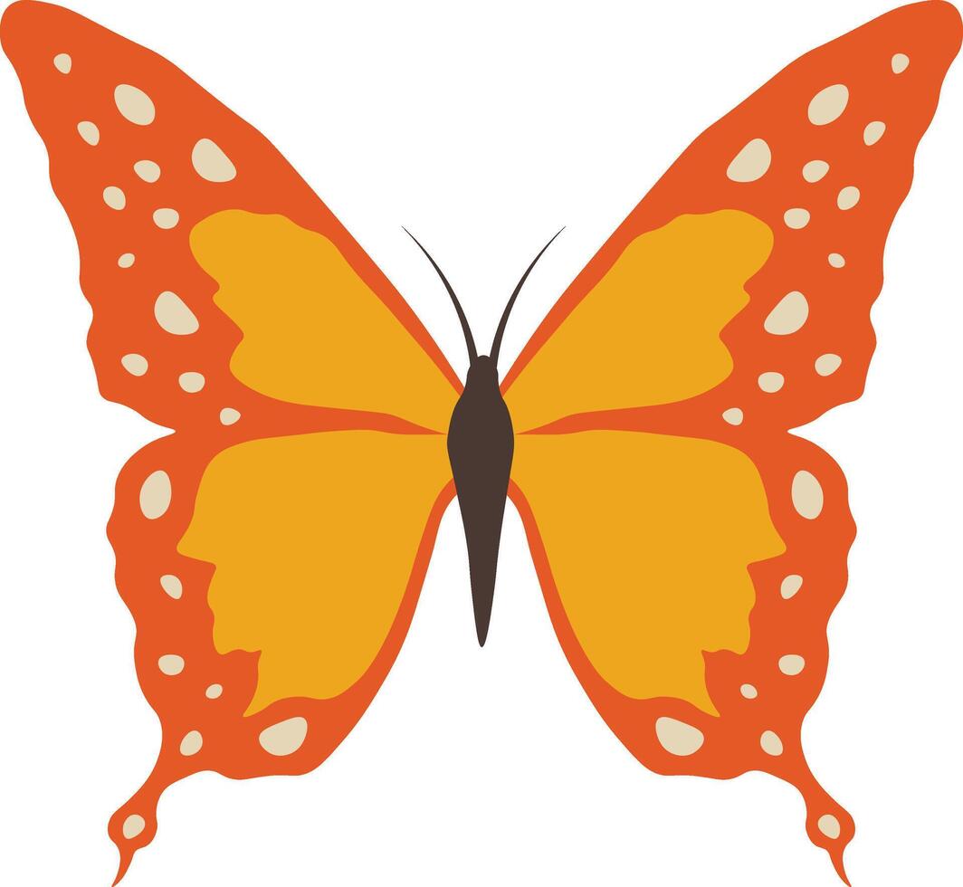 Adorable Butterfly Illustration with Abstract Pattern Design, Beautiful Butterfly Icon. vector