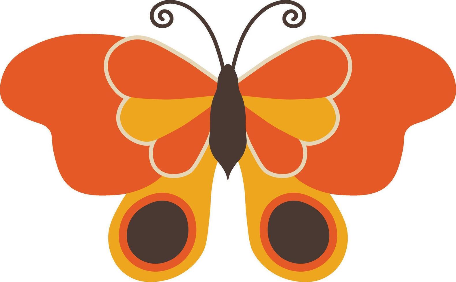 Adorable Butterfly Illustration with Abstract Pattern Design, Beautiful Butterfly Icon. vector