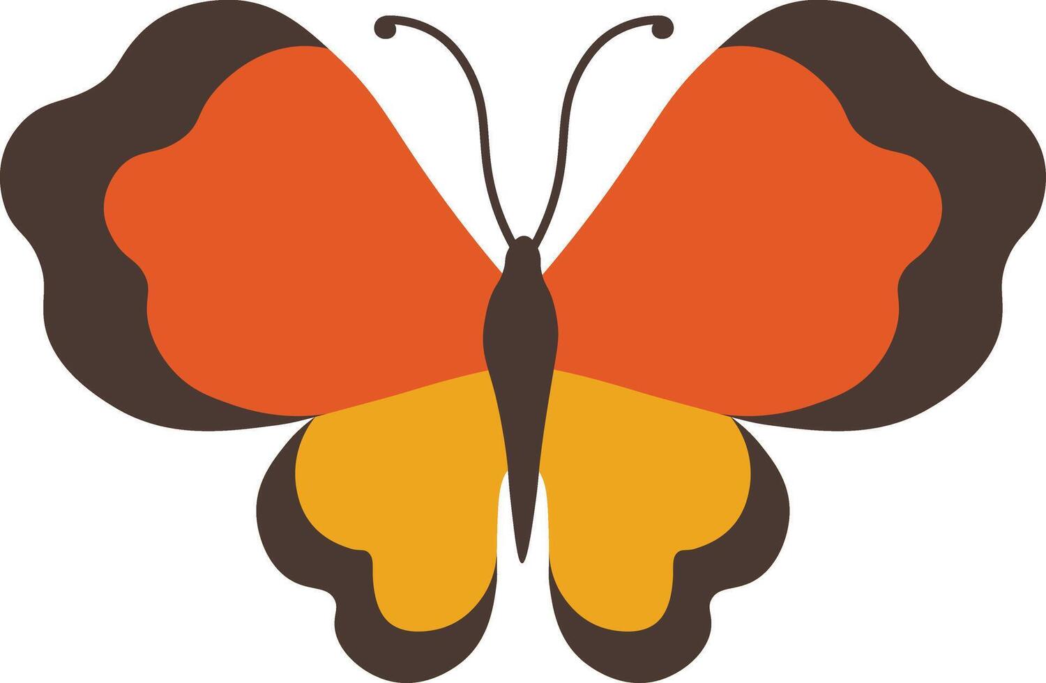 Adorable Butterfly Illustration with Abstract Pattern Design, Beautiful Butterfly Icon. vector