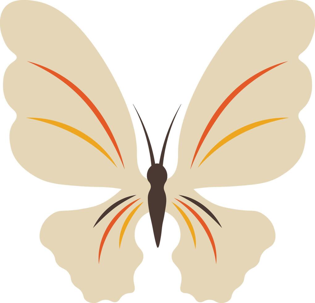 Adorable Butterfly Illustration with Abstract Pattern Design, Beautiful Butterfly Icon. vector