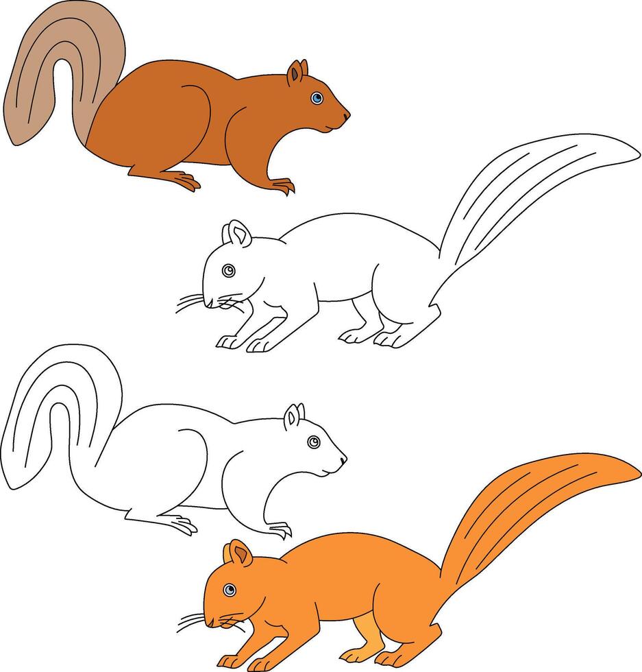 Squirrel Clipart. Wild Animals clipart collection for lovers of jungles and wildlife. This set will be a perfect addition to your safari and zoo-themed projects. vector