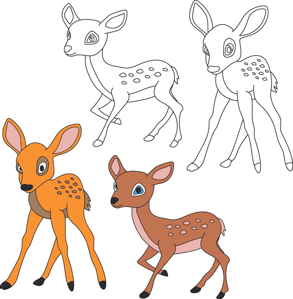 Deer Clipart. Wild Animals clipart collection for lovers of jungles and wildlife. This set will be a perfect addition to your safari and zoo-themed projects. vector