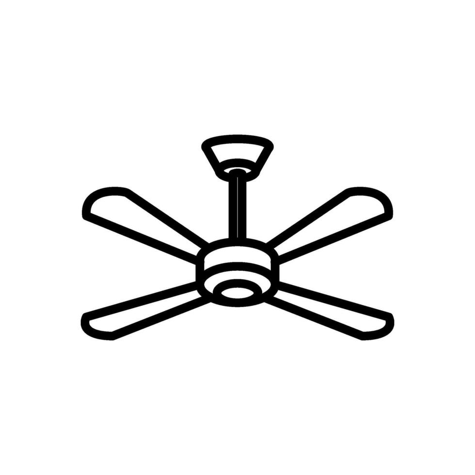 ceiling fan icon in line style vector