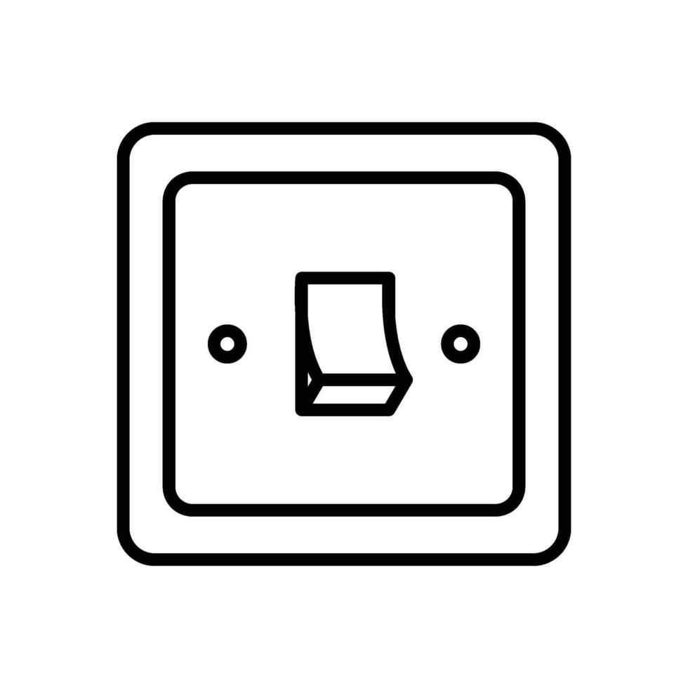 light switch icon in line style vector