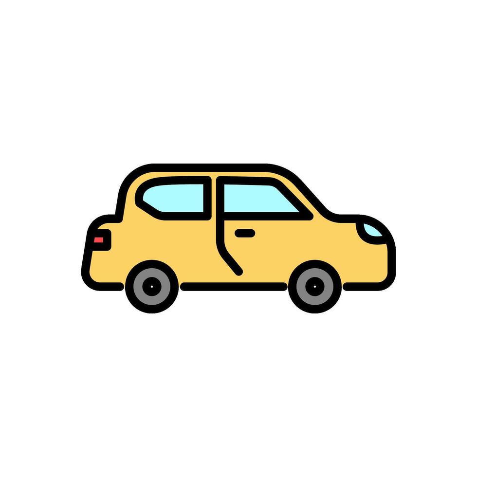 car colored icon on isolated background vector