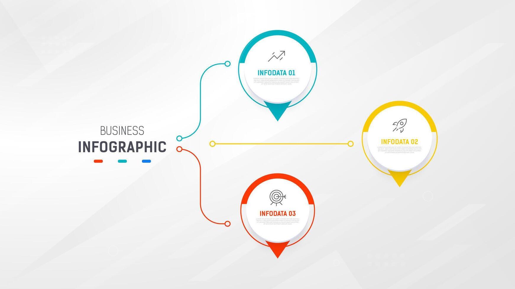 Three Step Infographic label design template with line icons. process steps diagram, presentations, workflow layout, banner, flow chart, info graph illustration. vector