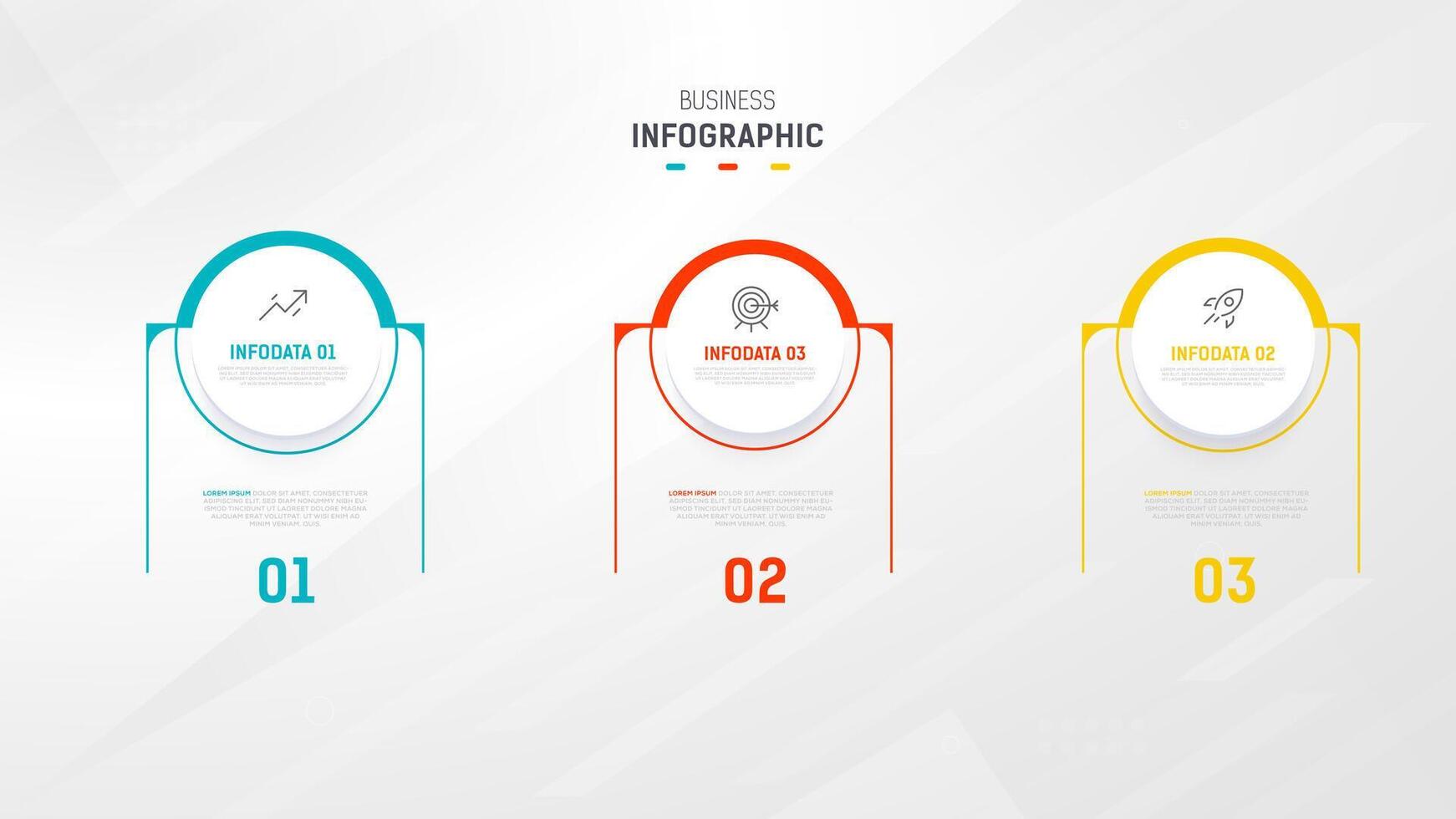 Three Step Infographic label design template with line icons. process steps diagram, presentations, workflow layout, banner, flow chart, info graph illustration. vector