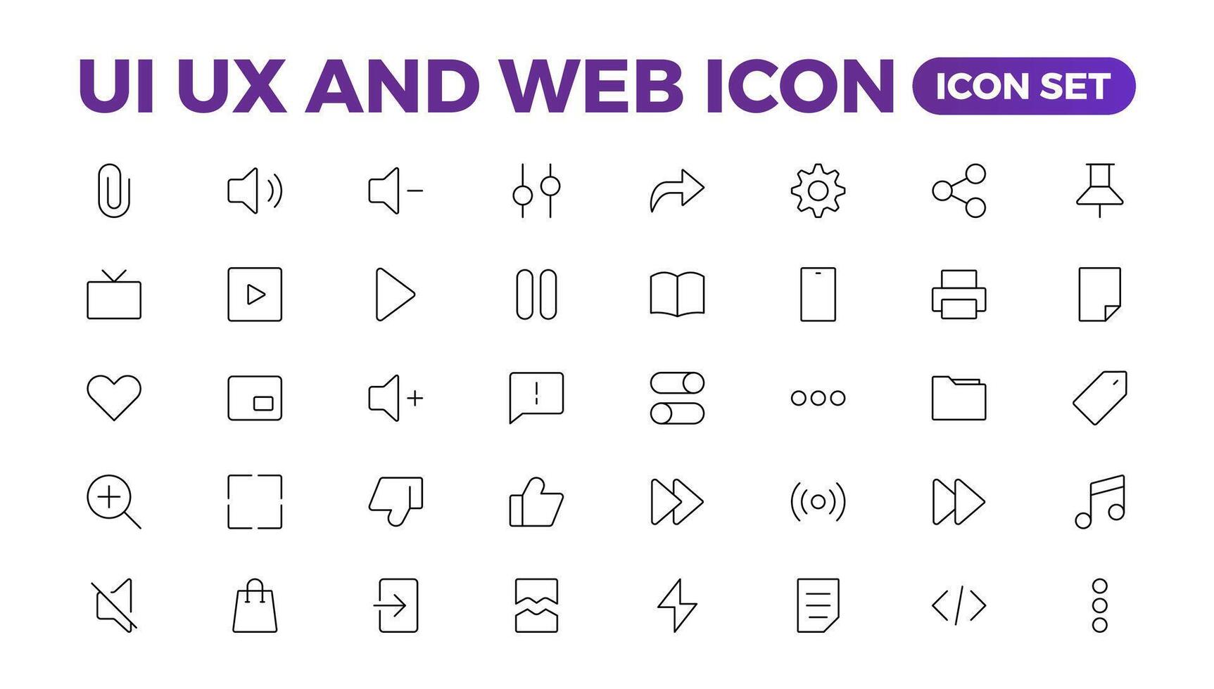 mega conjunto de ui ux icono colocar, usuario interfaz conjunto de iconos recopilación. básico usuario interfaz esencial colocar. 200 línea contorno iconos para aplicación, web, imprimir.esquema icono recopilación. vector