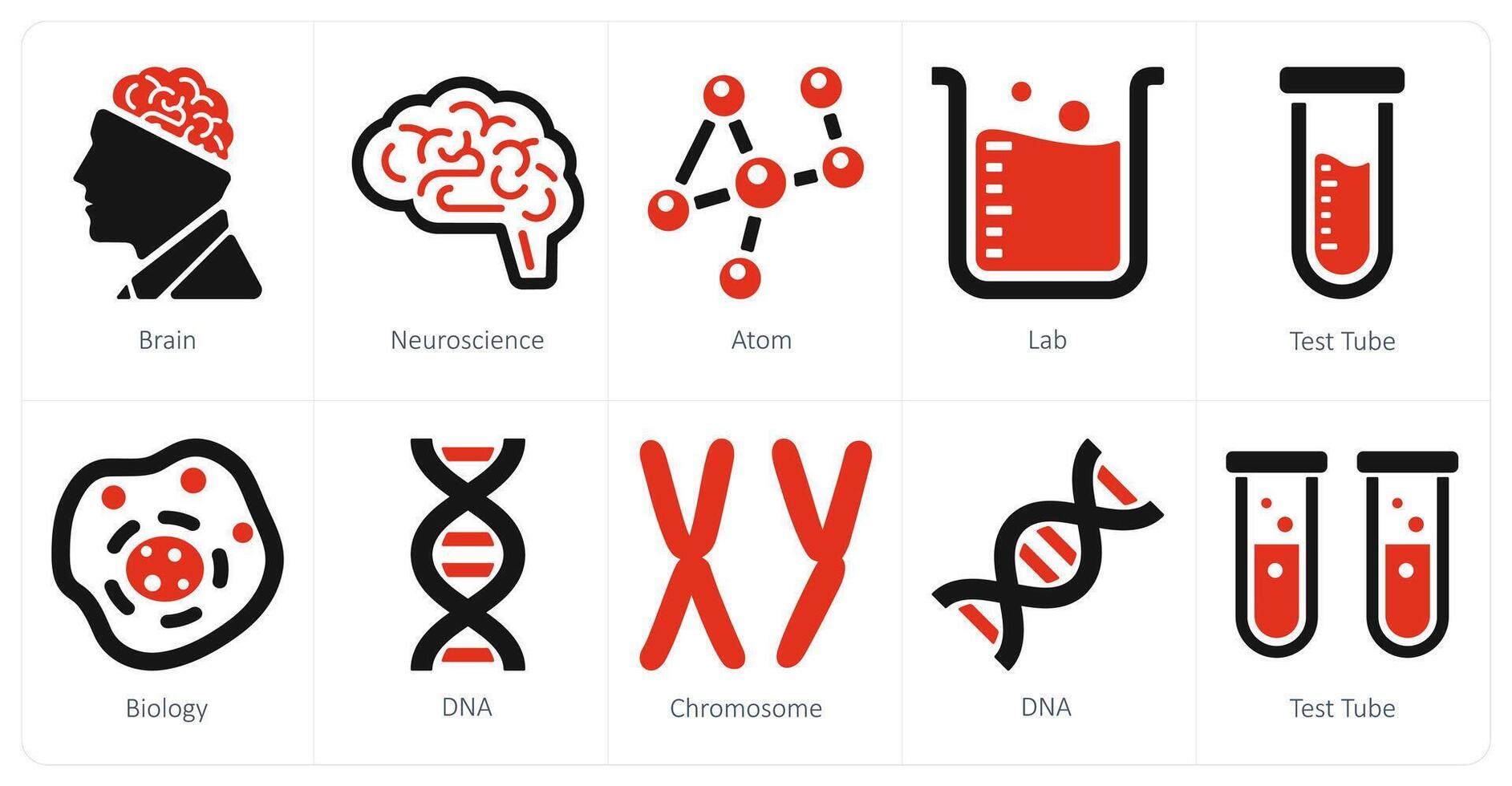 A set of 10 science and experiment and Experiment icons as chemistry classes, scienceandexperiment class, formula scienceandexperiment vector