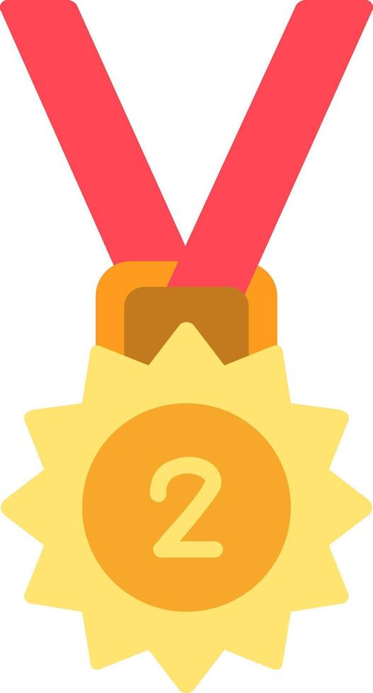 medalla plano icono diseño vector