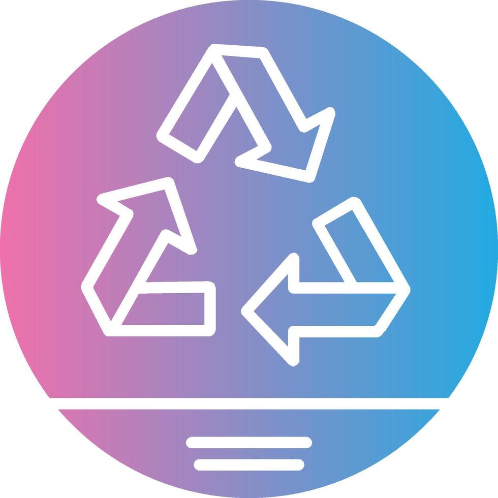 reciclar glifo degradado icono diseño vector