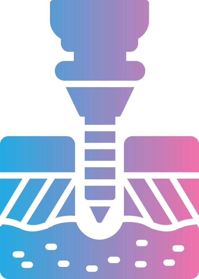 Drilling Glyph Gradient Icon Design vector