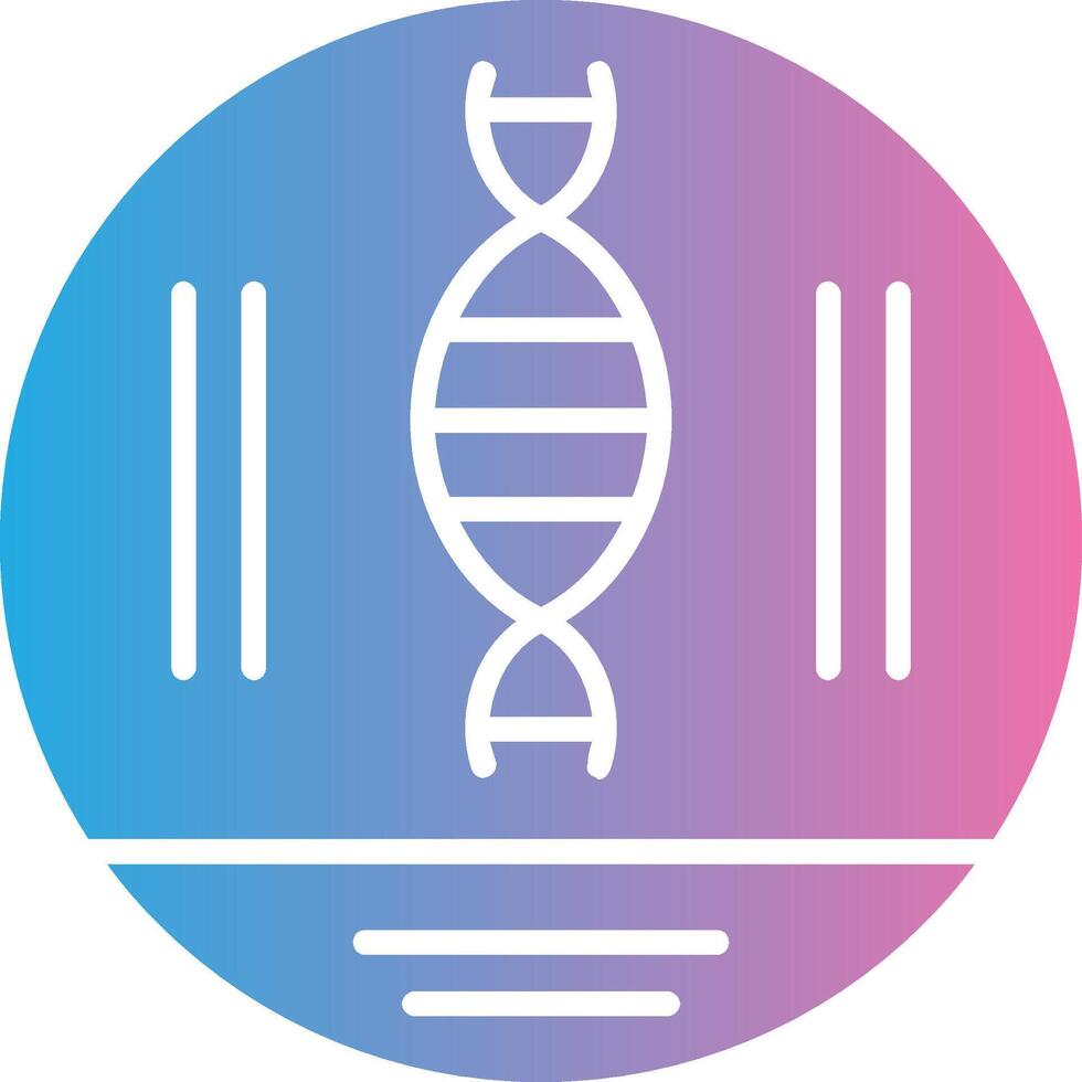 Dna Strand Glyph Gradient Icon Design vector