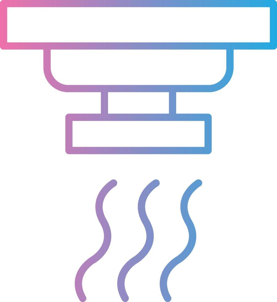 Smoke Detector Line Gradient Icon Design vector