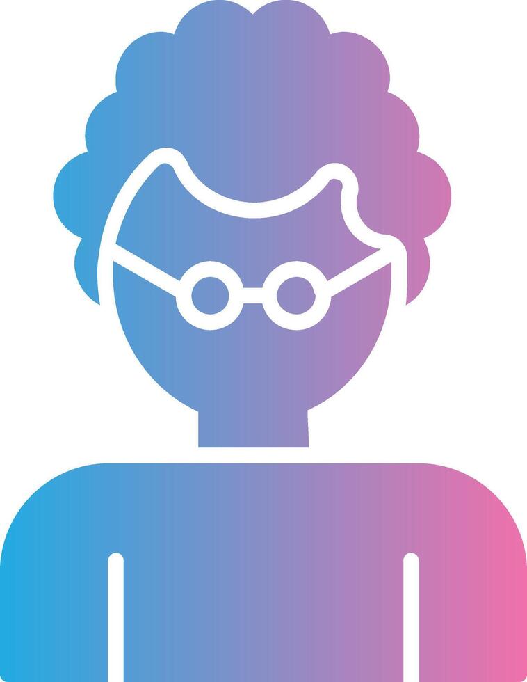 Scientist Glyph Gradient Icon Design vector